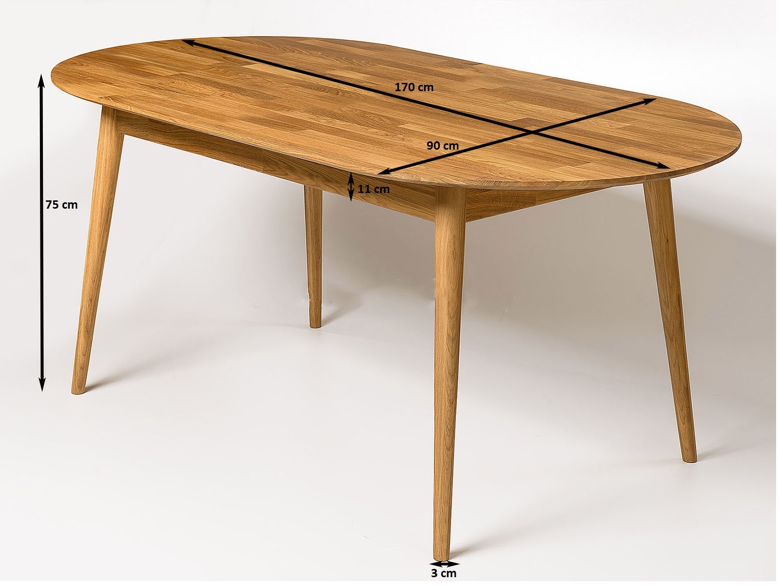 stół dębowy owalny Bergen Meble Magnat